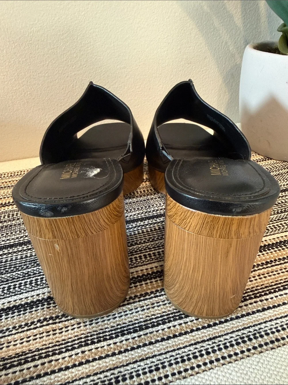 Michael Kors Aldrich Mule Leather Open Toe Clog Size 8.5